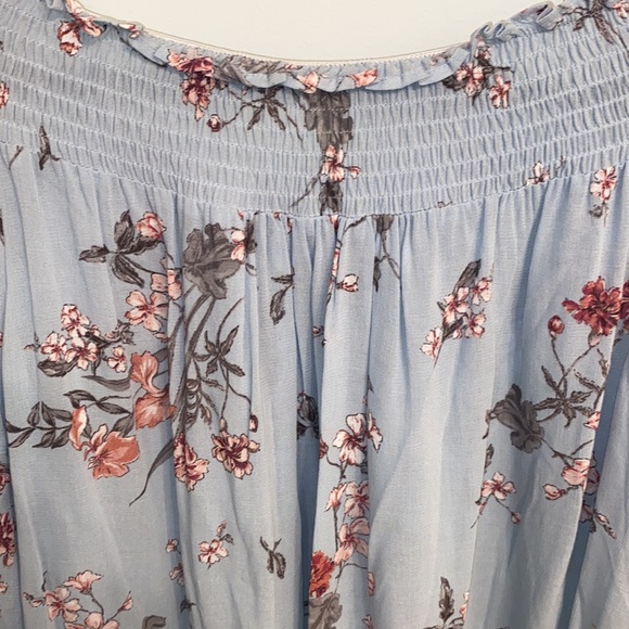 Zara Woman Premium Denim Collection size Large off the shoulder blouse, EC - Picture 2 of 7